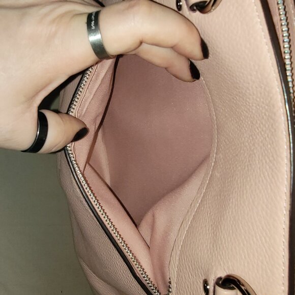 Coach Pink Pebbled Leather Bay Tote - Picture 8 of 13